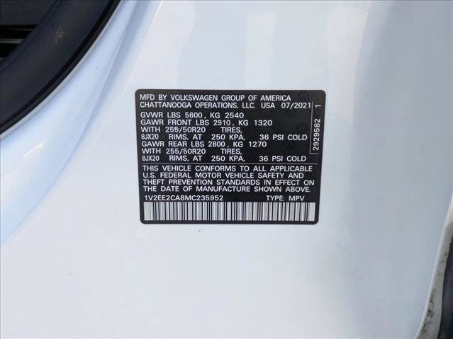 Used 2021 Volkswagen Atlas Cross Sport SEL w/ Luggage Net & Mats Package FWD image 25