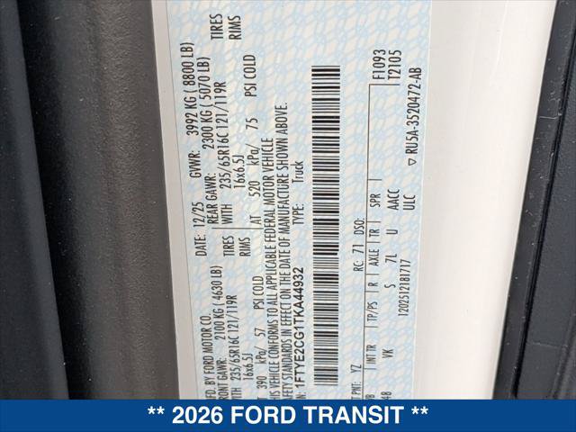 New 2026 Ford Transit 150 148 Medium Roof AWD image 19