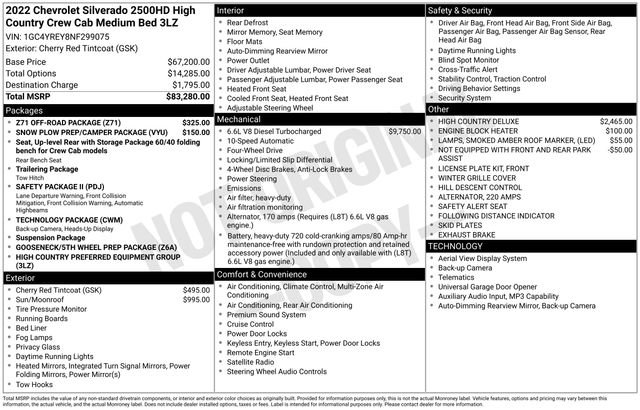 Used 2022 Chevrolet Silverado 2500 High Country w/ Z71 Off-Road Package image 6