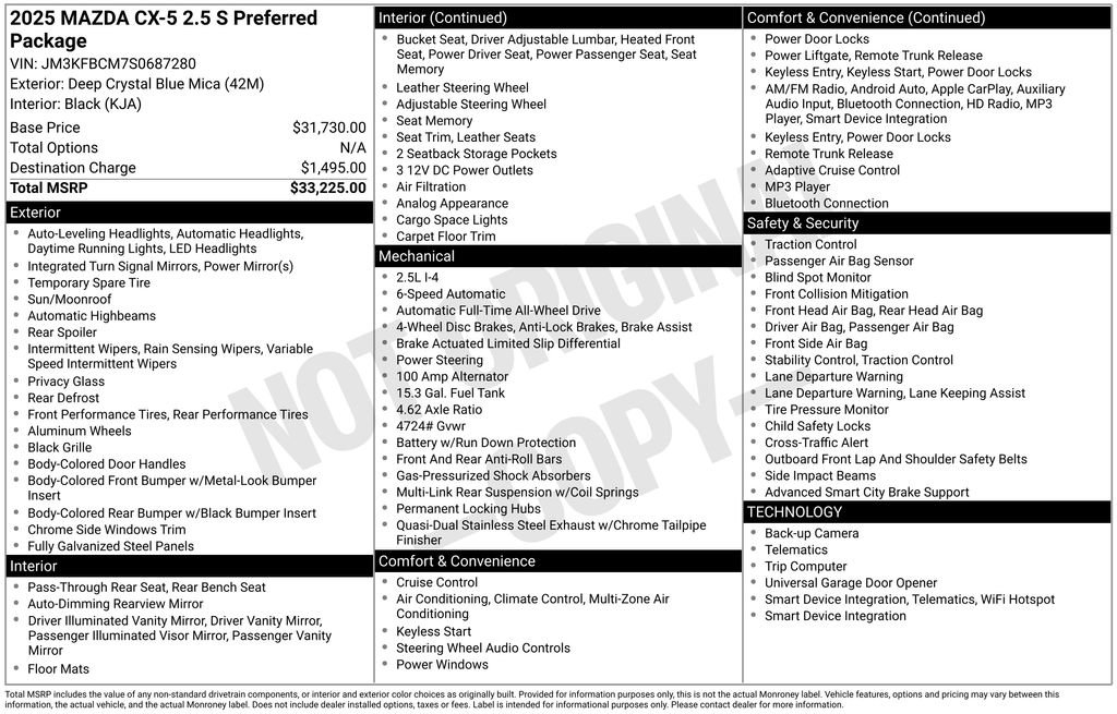 Used 2025 MAZDA CX-5 AWD 2.5 S w/ Preferred Package image 32