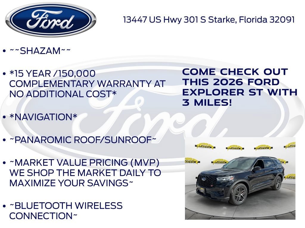 New 2026 Ford Explorer ST w/ Sun And Sound Package AWD/4WD image 5