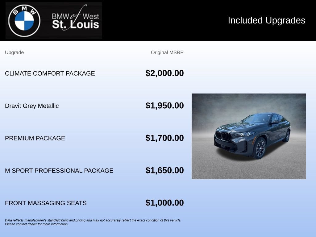 New 2027 BMW X6 xDrive40i w/ Climate Comfort Package AWD/4WD image 17