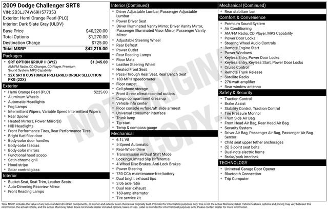 Used 2009 Dodge Challenger SRT8 w/ SRT Option Group II image 31