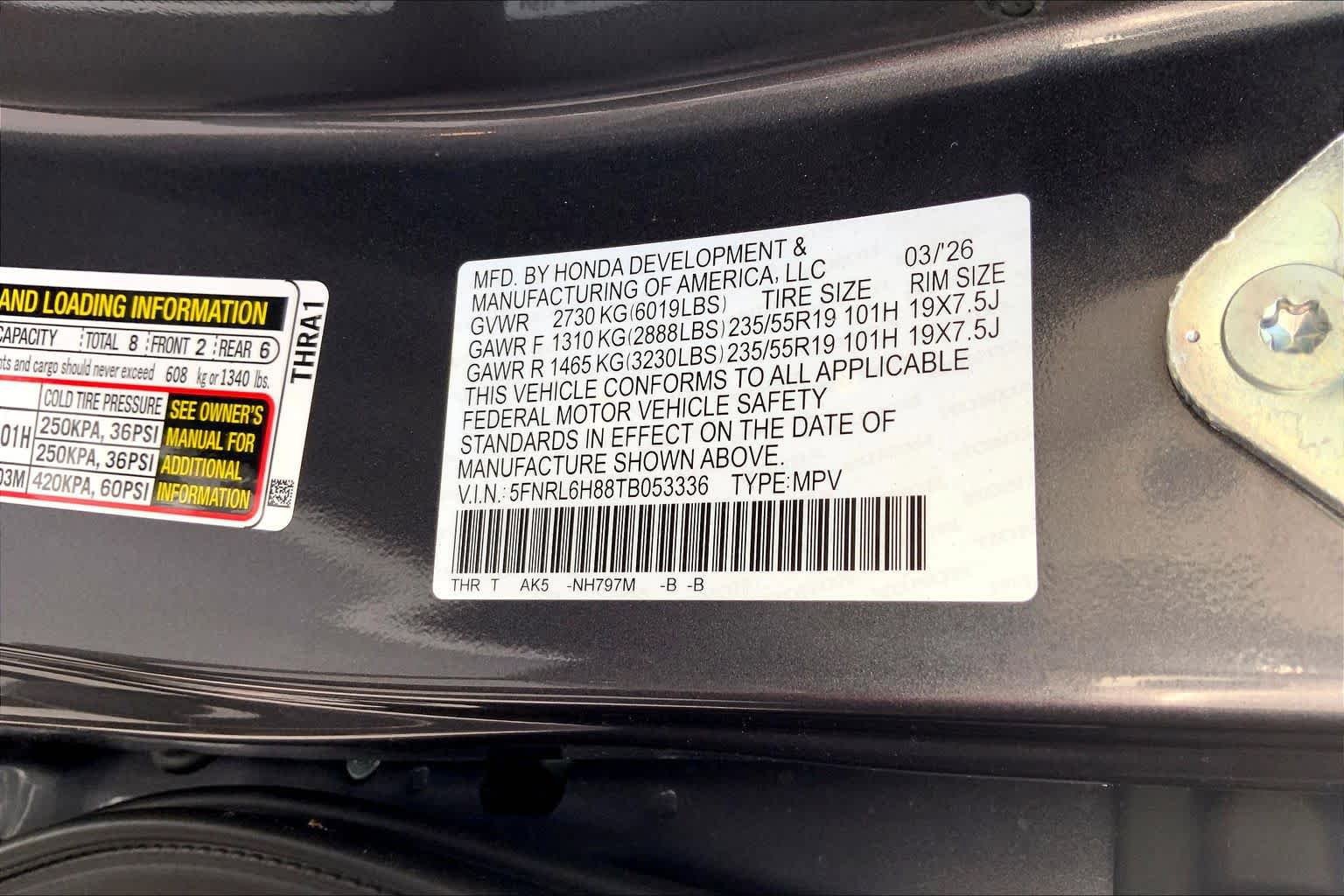 New 2026 Honda Odyssey Touring image 22
