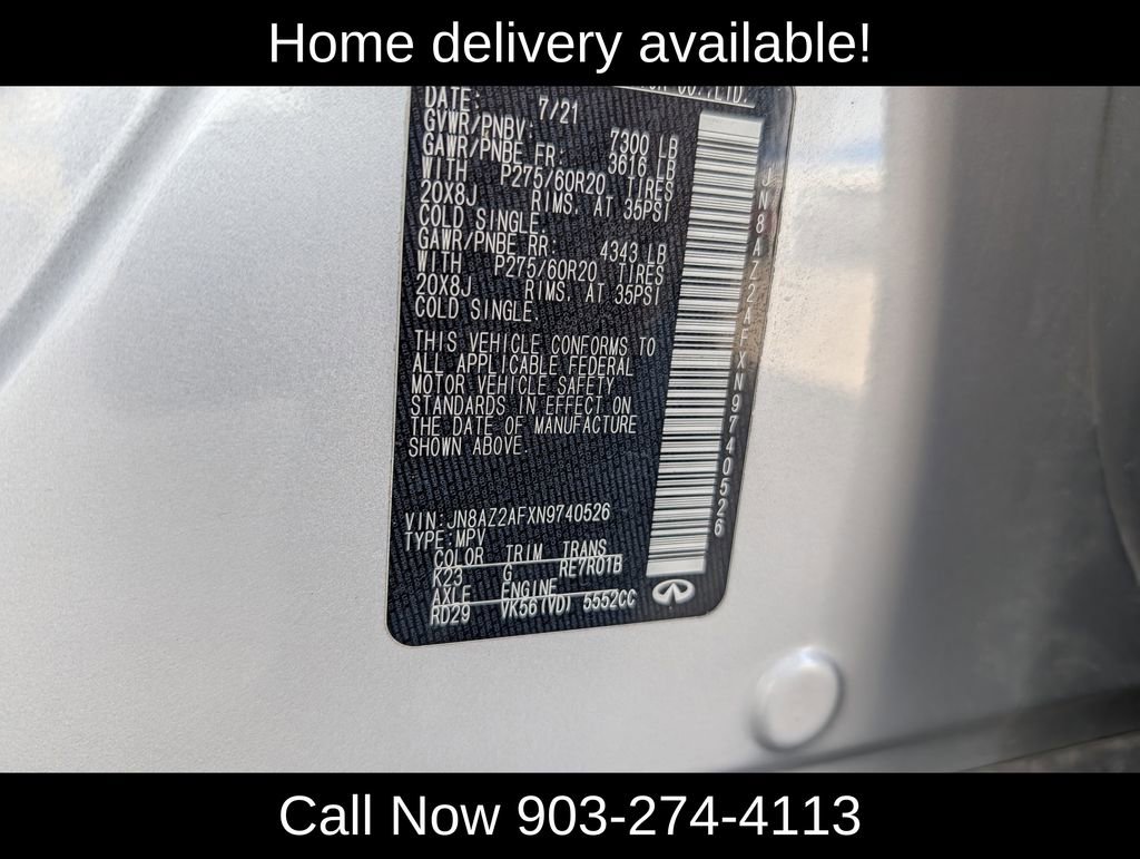 Used 2022 INFINITI QX80 Luxe w/ Cargo Package image 40