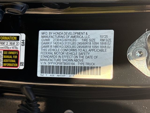 New 2026 Honda Ridgeline Black Edition image 30