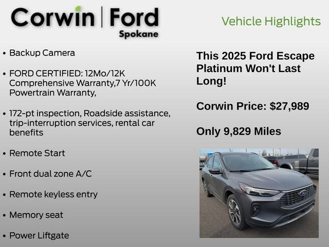 Used 2025 Ford Escape Platinum image 6