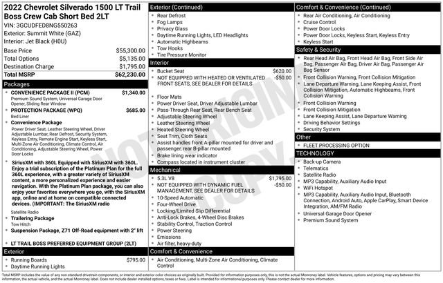 Used 2022 Chevrolet Silverado 1500 LT Trail Boss w/ Convenience Package II AWD/4WD image 5