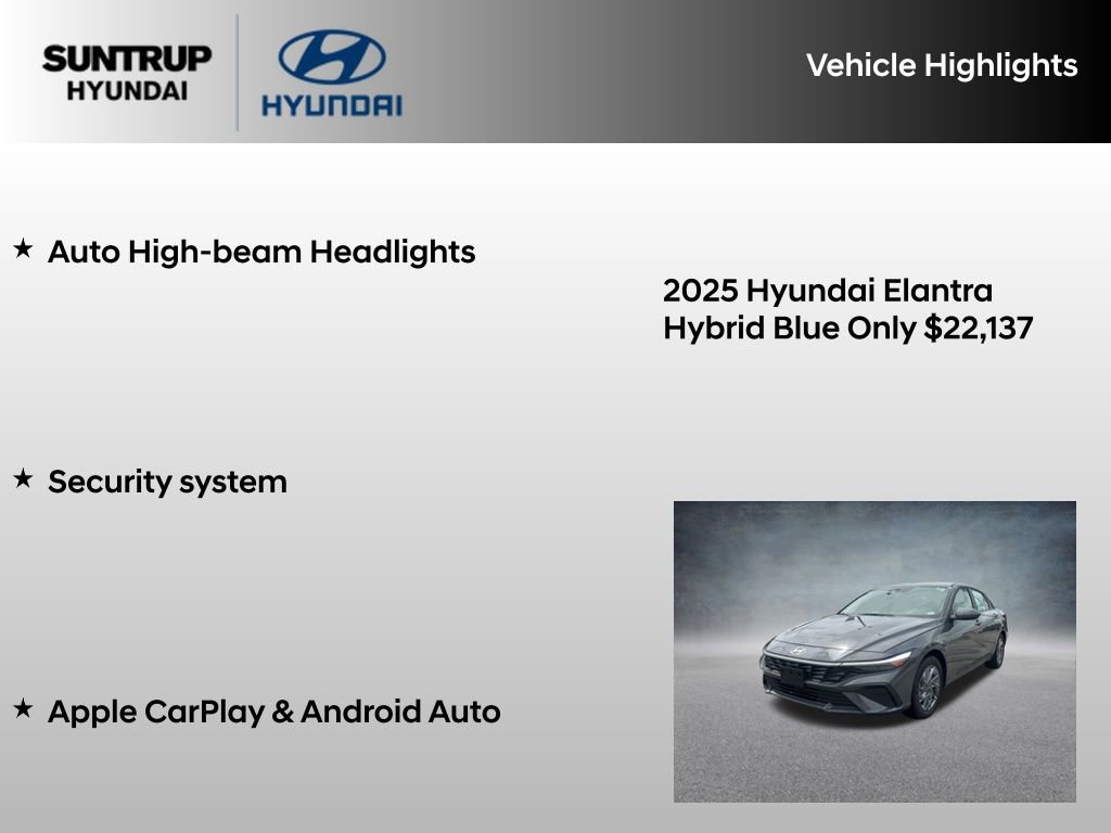 Certified 2025 Hyundai Elantra Hybrid FWD image 16