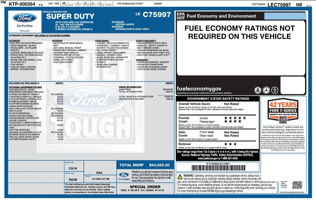 Used 2020 Ford F250 XL w/ Power Equipment Group AWD/4WD image 4