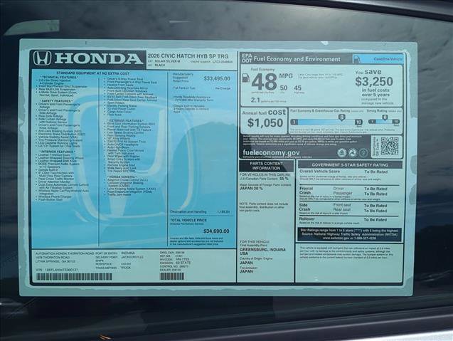 New 2026 Honda Civic Sport Touring image 23