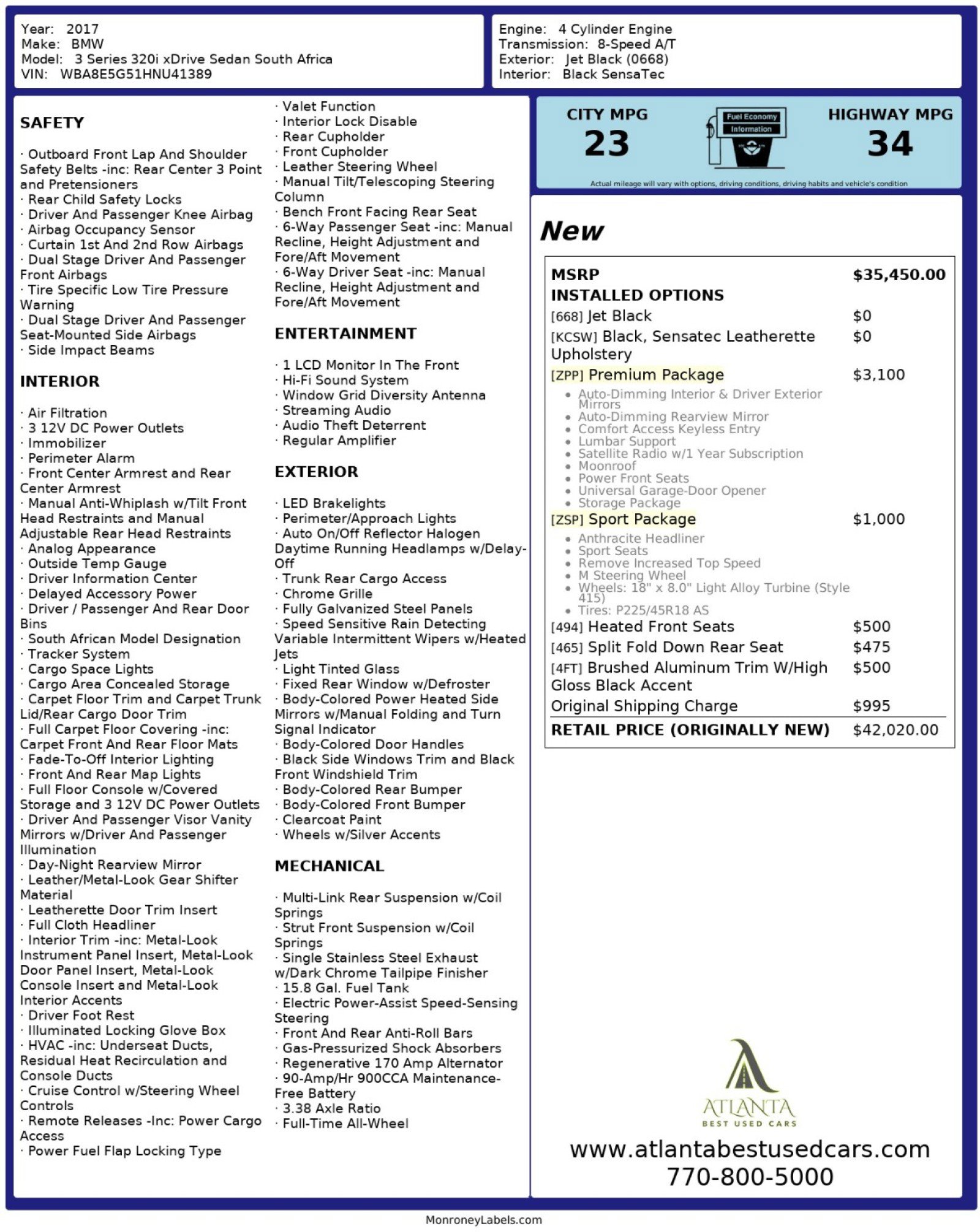 Used 2017 BMW 320i xDrive Sedan image 50