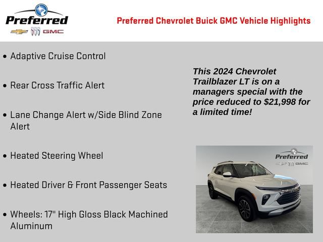 Certified 2024 Chevrolet TrailBlazer LT w/ Convenience Package AWD/4WD image 9