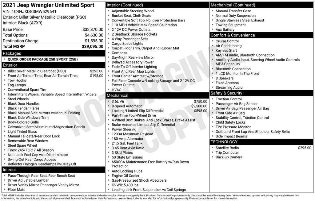 Used 2021 Jeep Wrangler Unlimited Sport image 2