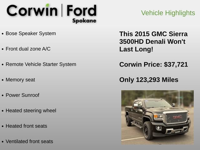 Used 2015 GMC Sierra 3500 Denali AWD/4WD image 6