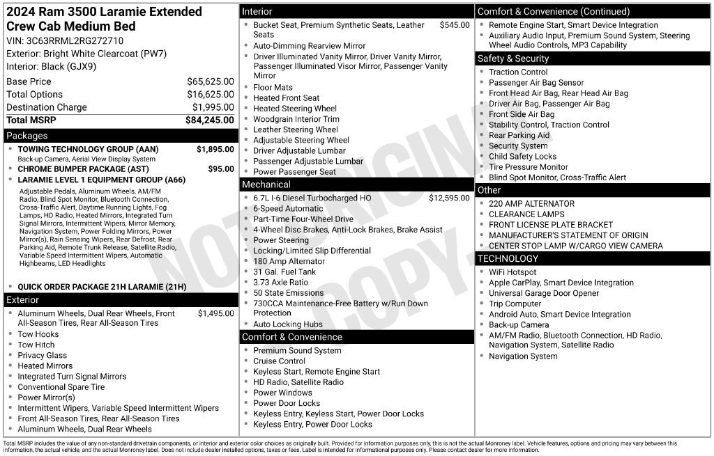 Used 2024 RAM 3500 Laramie w/ Towing Technology Group AWD/4WD image 26