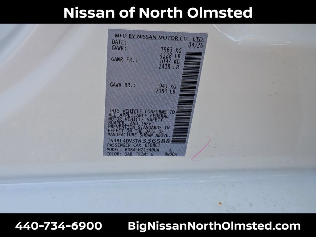 New 2026 Nissan Altima 2.5 SV FWD image 19