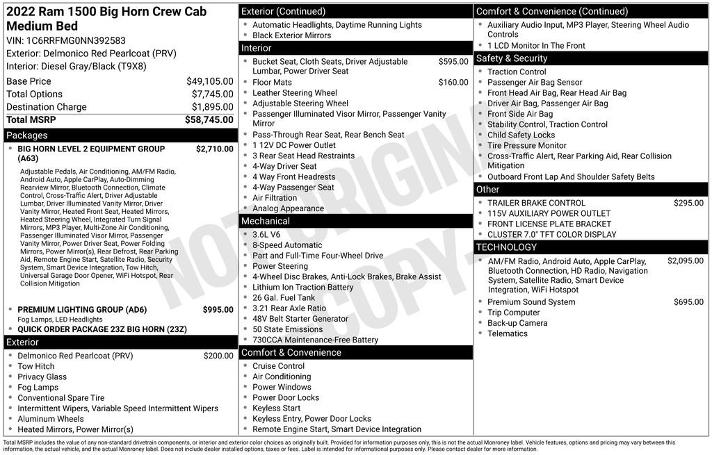 Used 2022 RAM 1500 Big Horn image 3