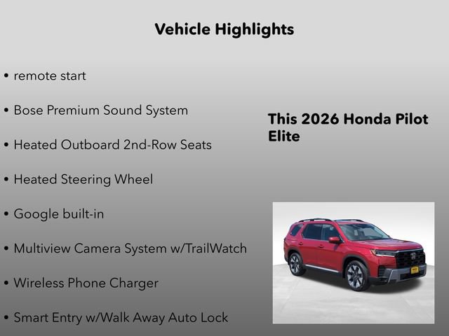 New 2026 Honda Pilot Elite image 20