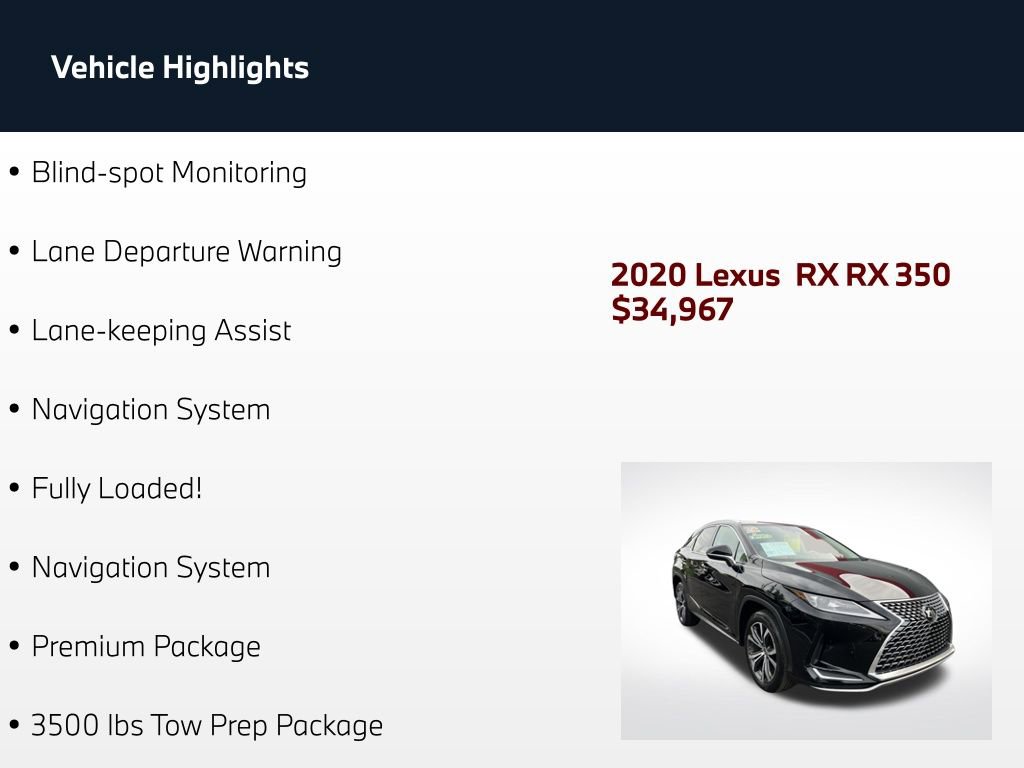 Used 2020 Lexus RX 350 FWD w/ Premium Package image 4