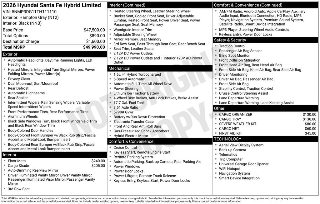 New 2026 Hyundai Santa Fe Limited image 6