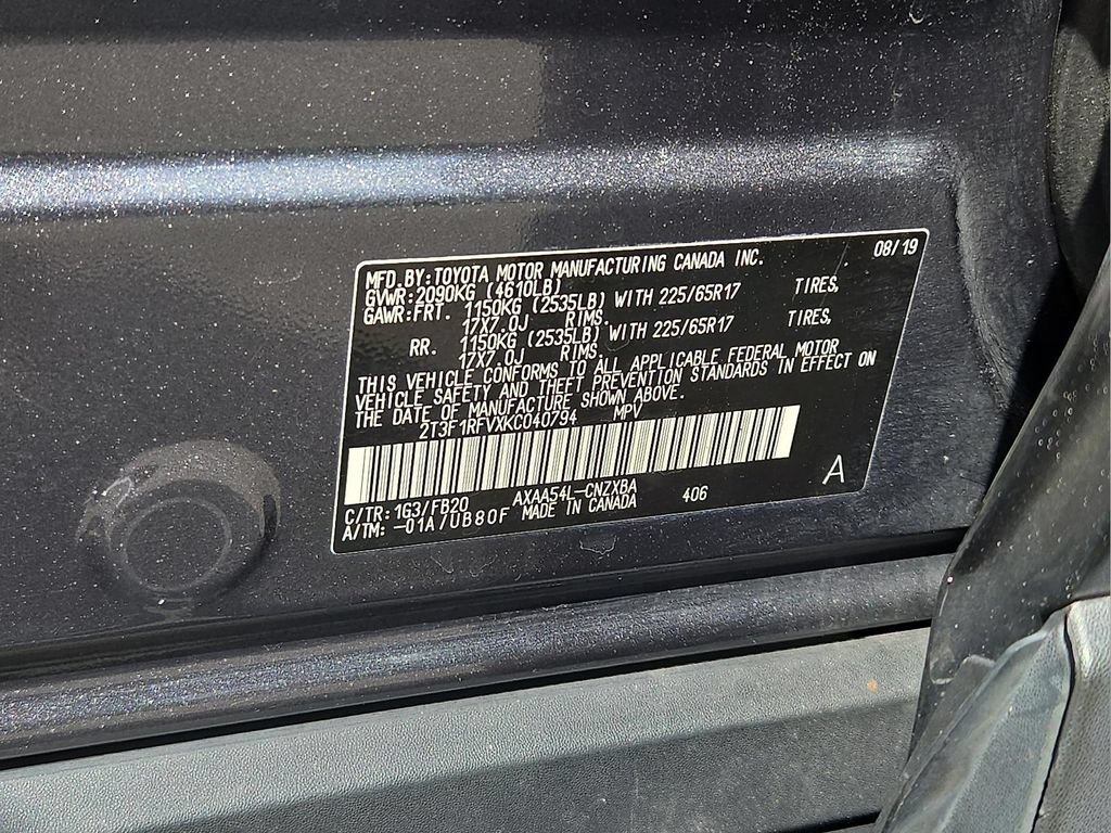 Used 2019 Toyota RAV4 LE w/ All Weather Liner Package AWD/4WD image 25