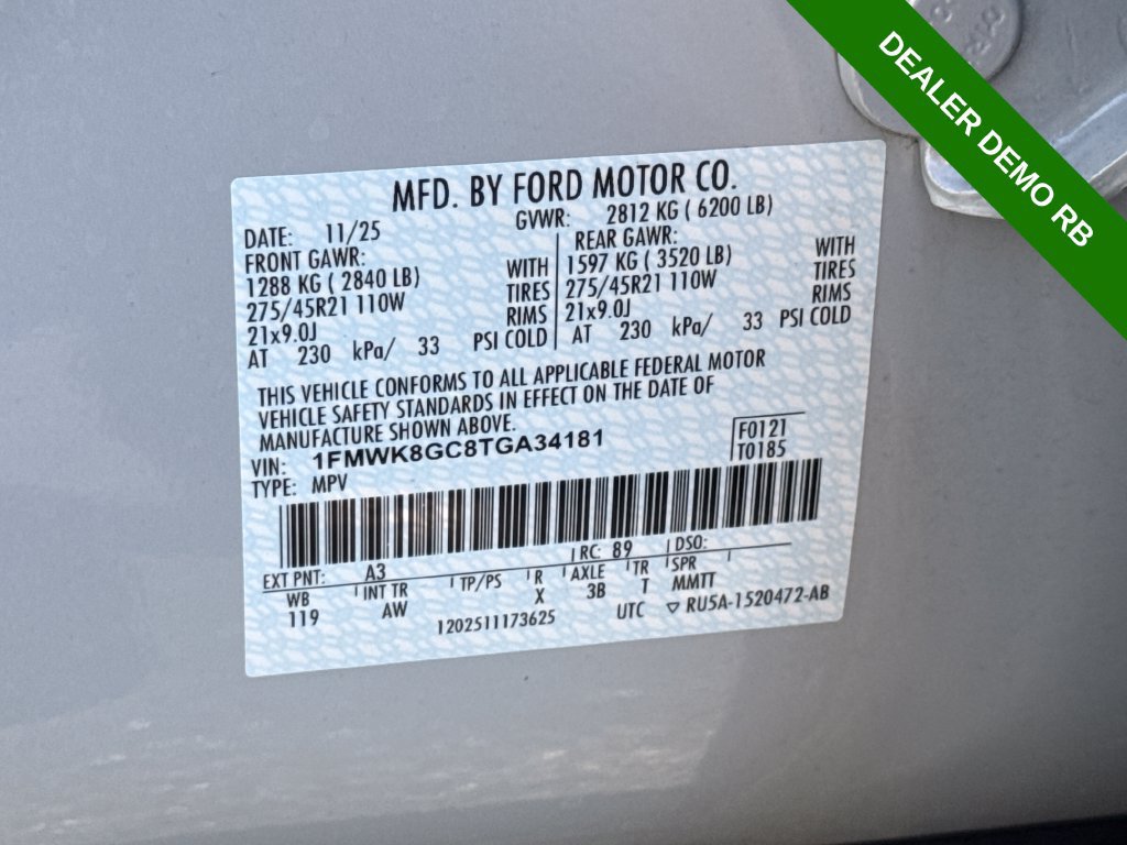 Used 2026 Ford Explorer ST w/ Sun And Sound Package AWD/4WD image 20