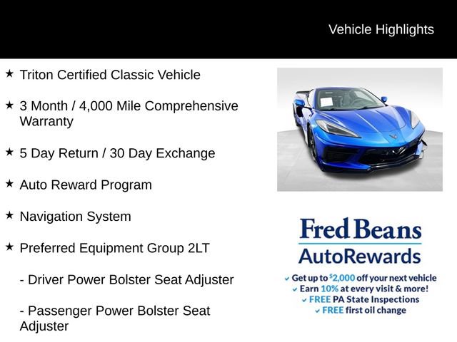 Certified 2020 Chevrolet Corvette Stingray Preferred Cpe w/ 2LT Preferred Equipment Group image 4