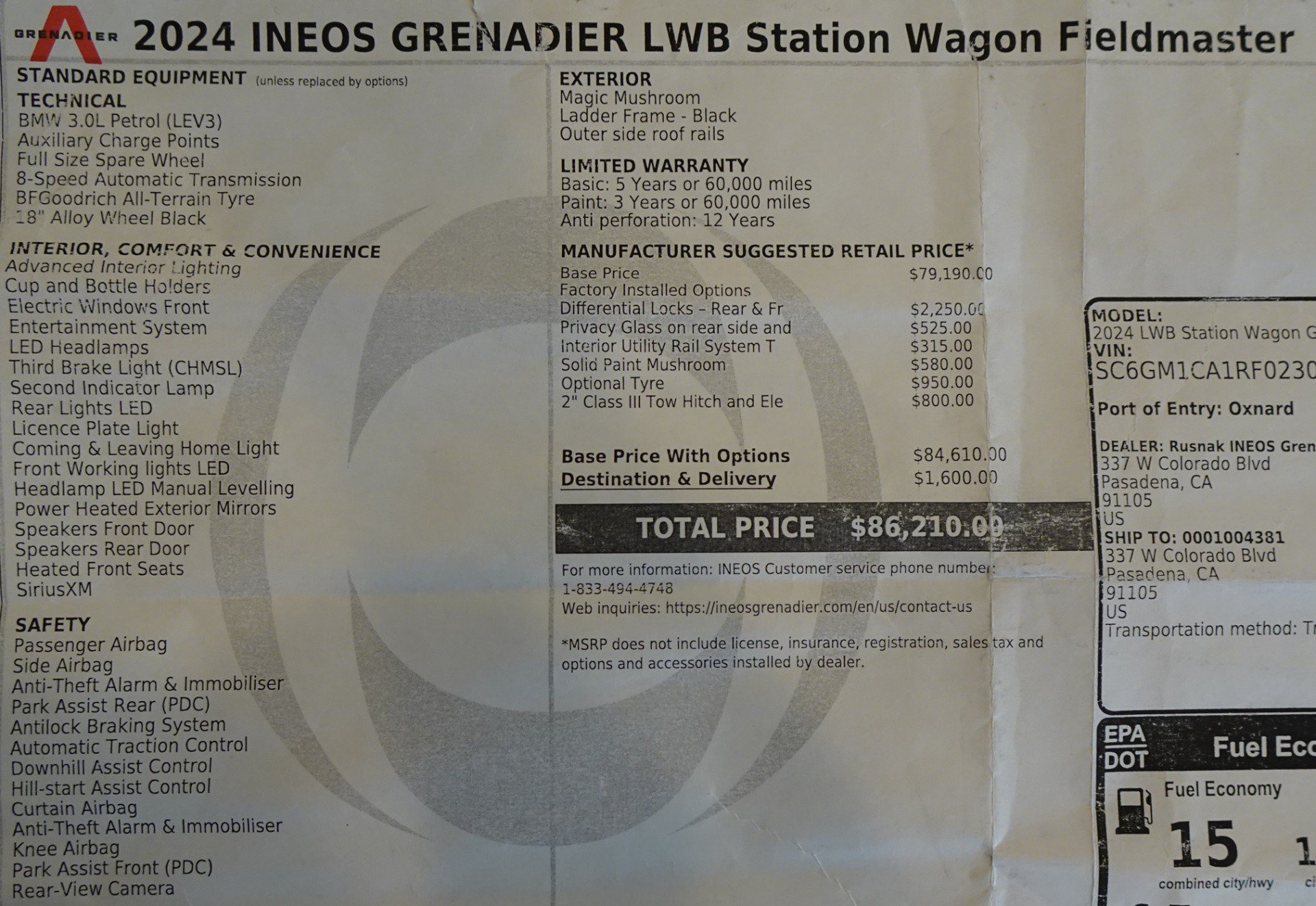 Used 2024 INEOS Grenadier Station Wagon AWD/4WD image 2