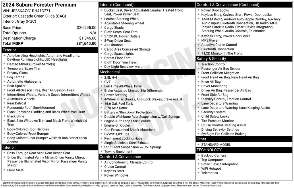 Used 2024 Subaru Forester Premium image 18