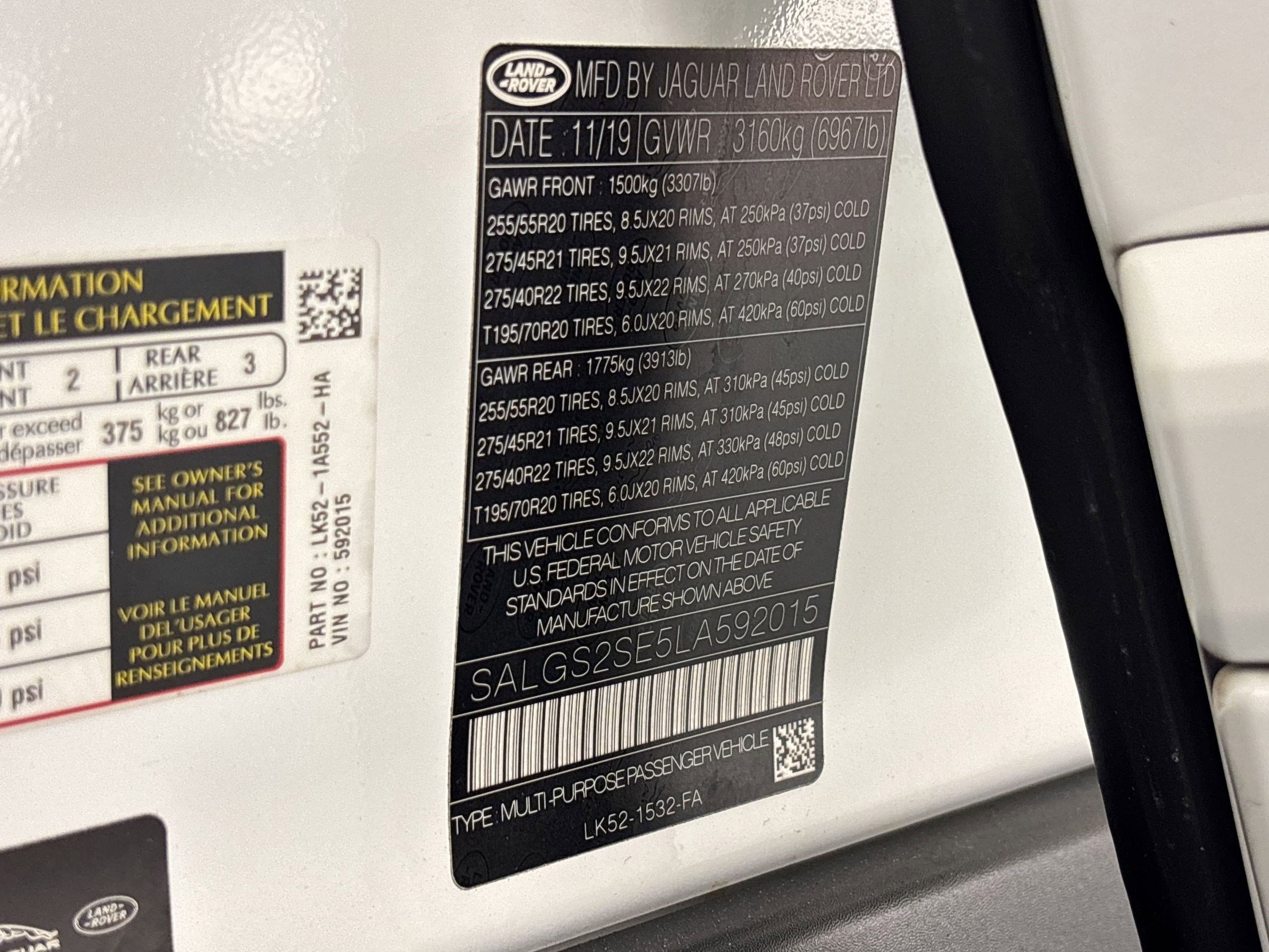 Used 2020 Land Rover Range Rover HSE AWD/4WD image 17