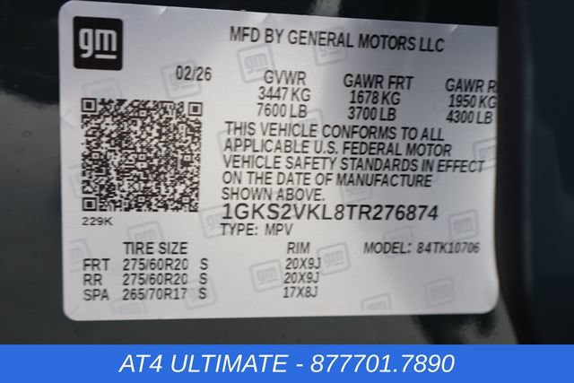New 2026 GMC Yukon AT4 Ultimate w/ LPO, Floor Liner Package AWD/4WD image 34