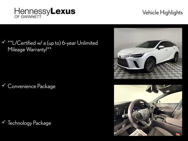 Certified 2025 Lexus RX 450h AWD w/ Convenience Package image 4