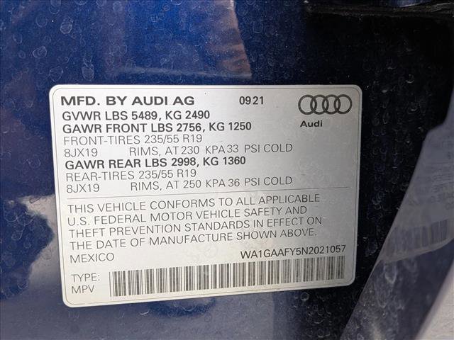Used 2022 Audi Q5 2.0T Premium w/ Convenience Package AWD/4WD image 25