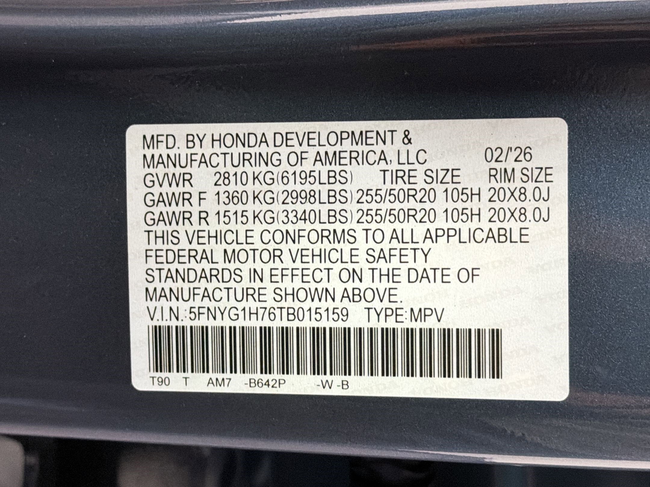 New 2026 Honda Pilot Touring image 18