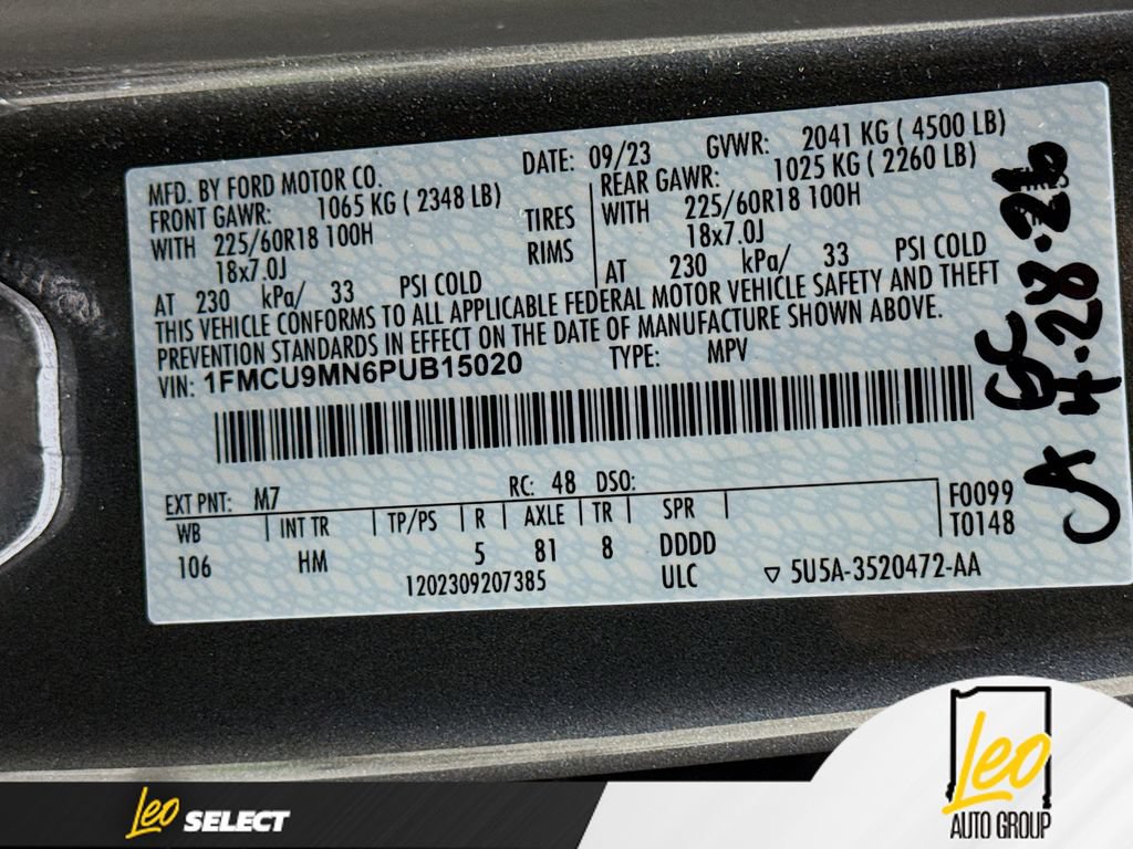 Used 2023 Ford Escape ST-Line w/ Tech Pack #1 AWD/4WD image 35