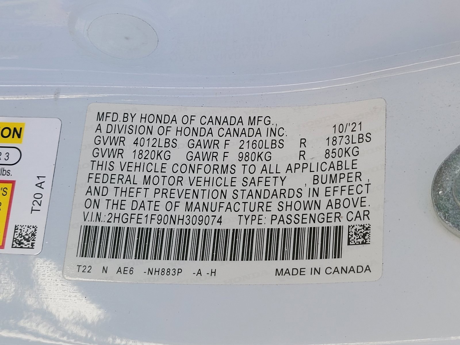 Used 2022 Honda Civic Touring image 15