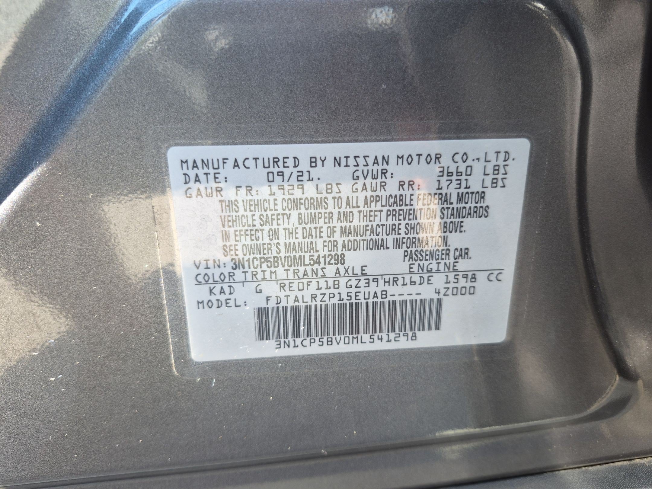 Certified 2021 Nissan Kicks S FWD image 33