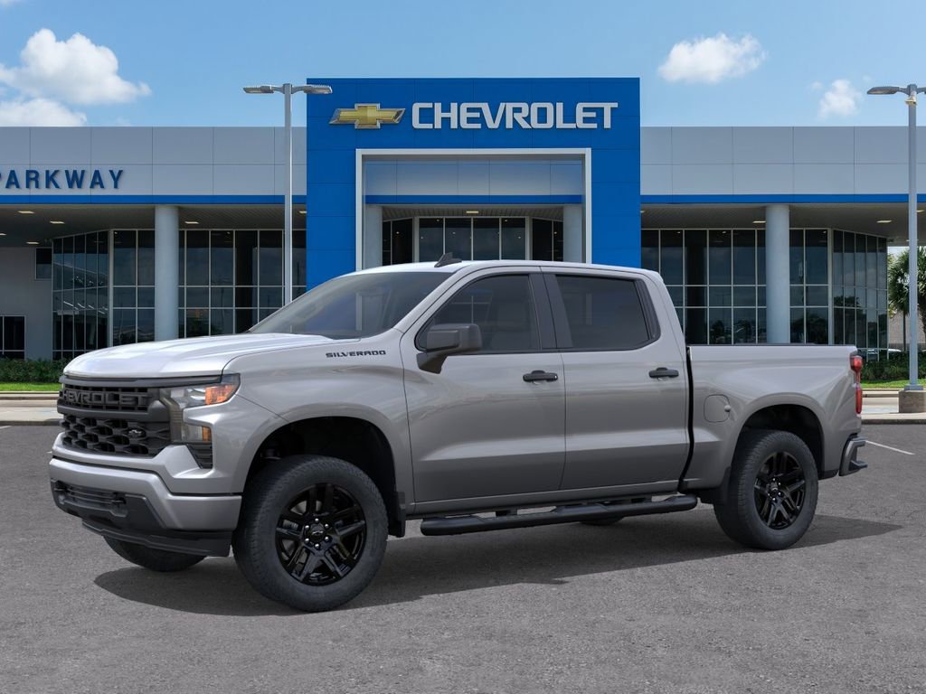 New 2026 Chevrolet Silverado 1500 Custom w/ Turbomax Blackout Package RWD image 2