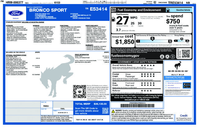 New 2026 Ford Bronco Sport Big Bend w/ Black Appearance Package AWD/4WD image 4