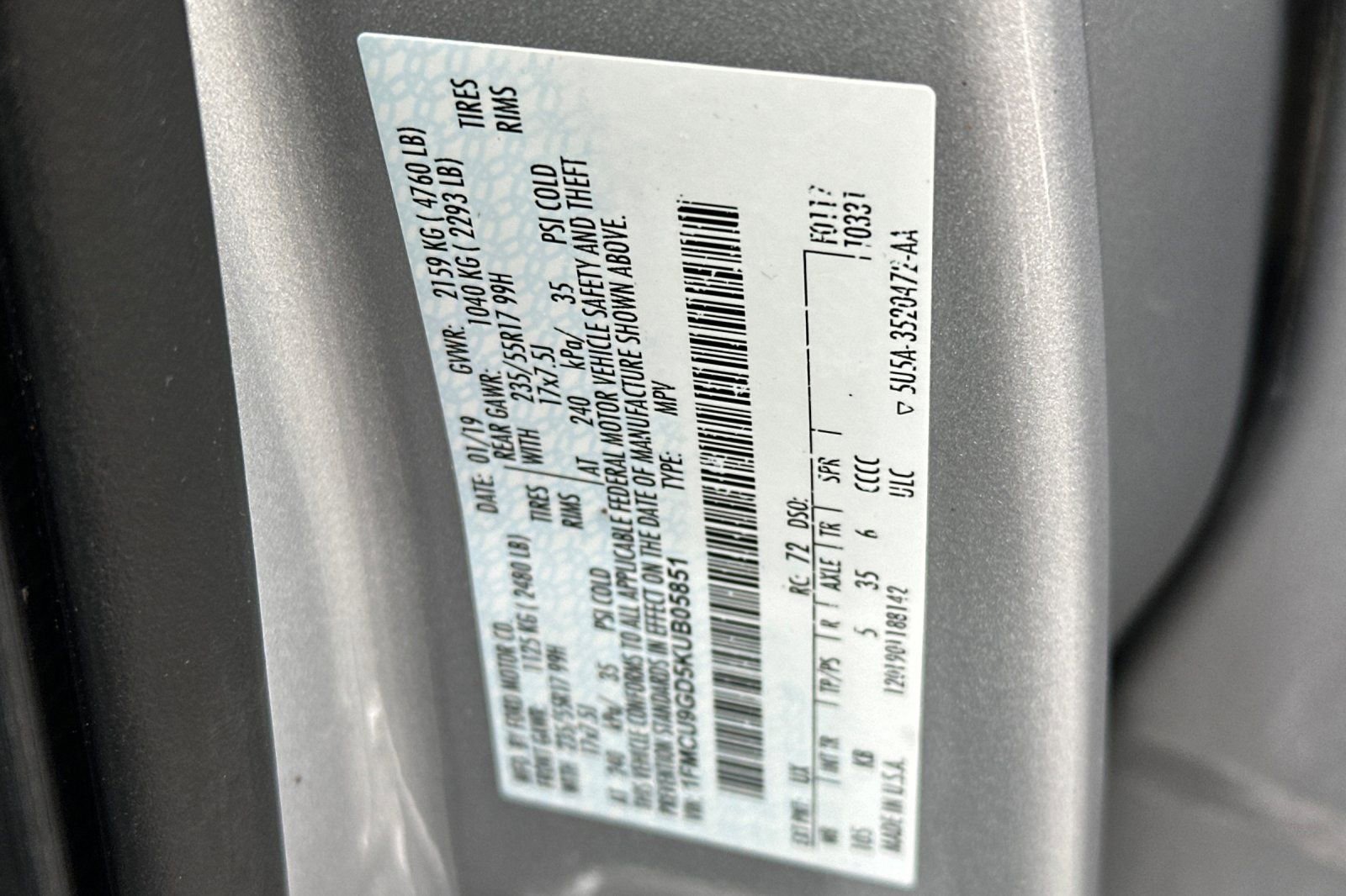 Used 2019 Ford Escape SE image 24