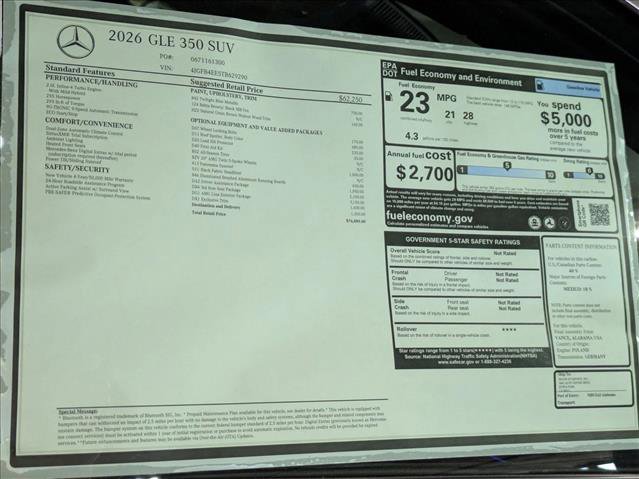 New 2026 Mercedes-Benz GLE 350 4MATIC image 19