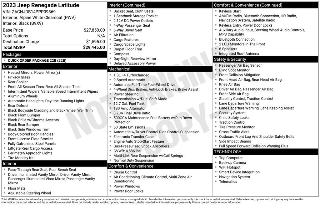 Used 2023 Jeep Renegade Latitude image 27