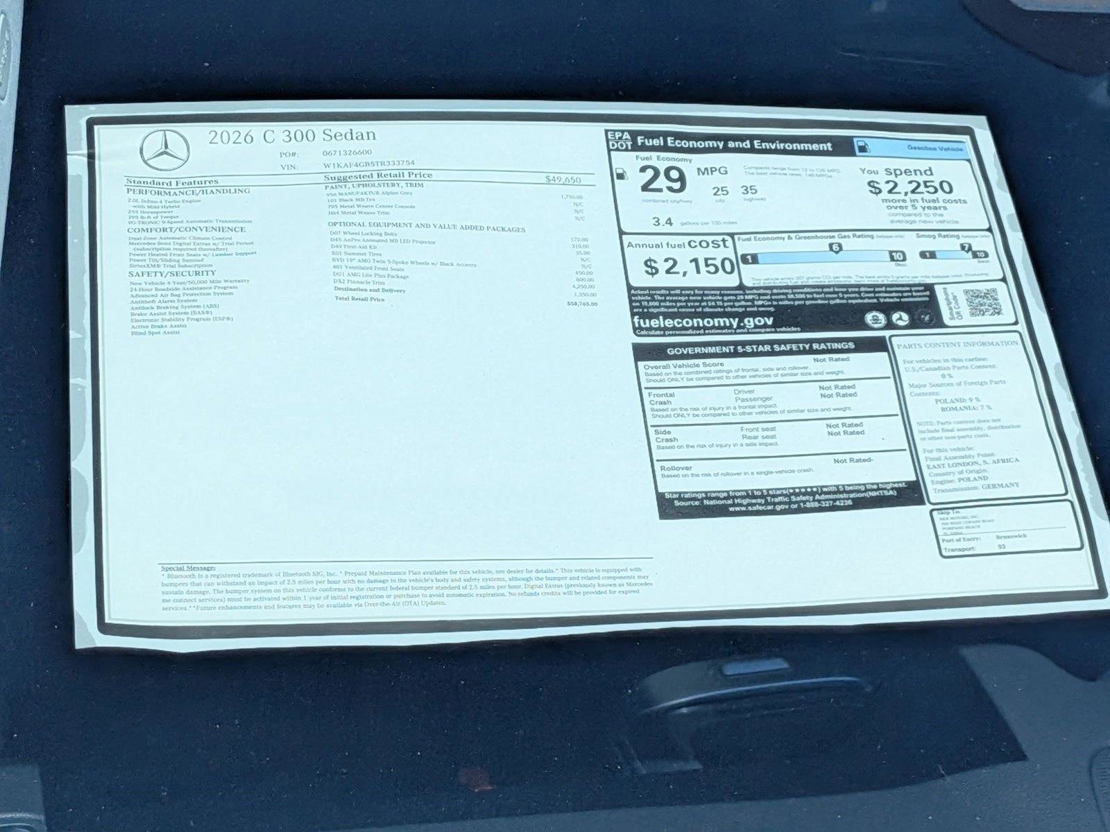 New 2026 Mercedes-Benz C 300 Sedan image 17