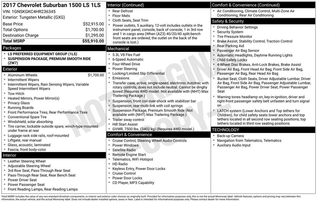 Used 2017 Chevrolet Suburban LS image 6