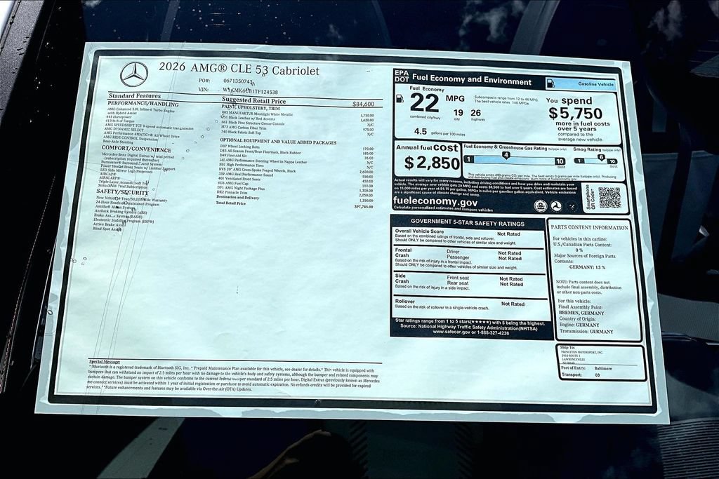 New 2026 Mercedes-Benz CLE 53 AMG 4MATIC Cabriolet image 14