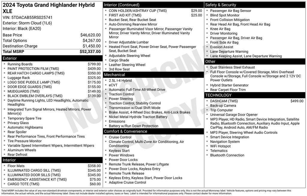 Used 2024 Toyota Grand Highlander AWD Hybrid image 27