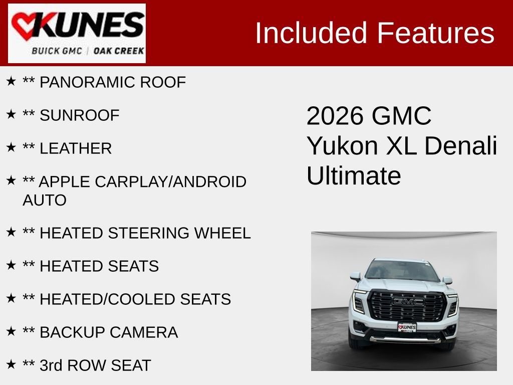Used 2026 GMC Yukon XL Denali Ultimate AWD/4WD image 2