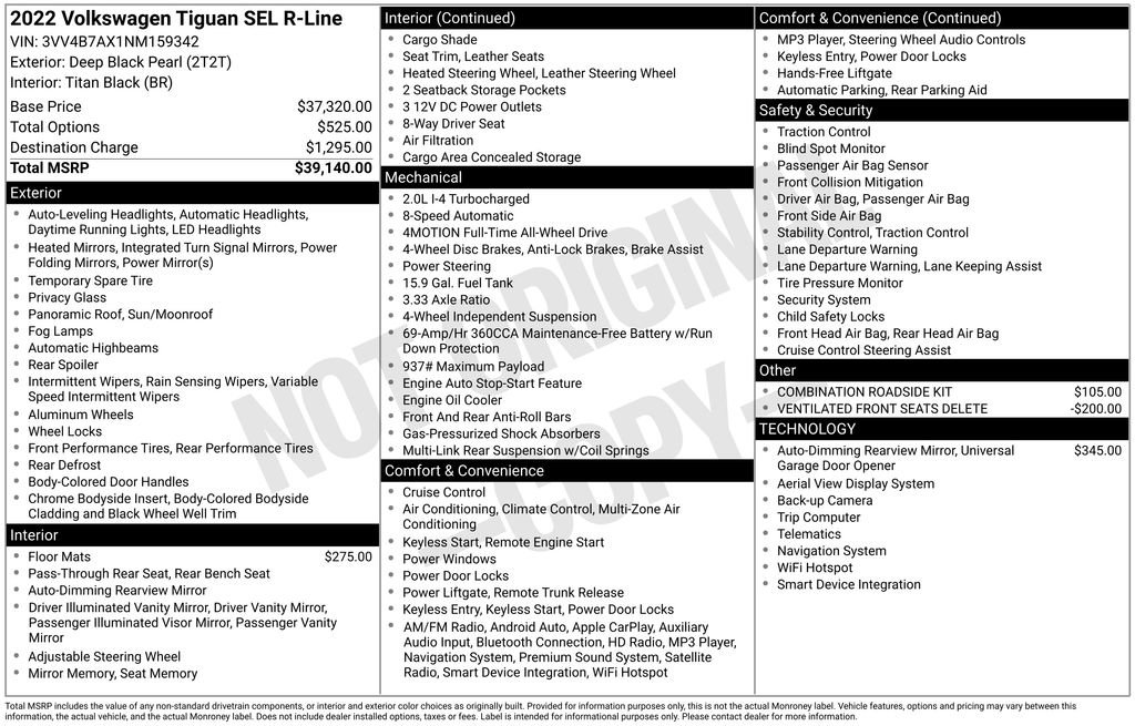 Used 2022 Volkswagen Tiguan SEL R-Line image 42