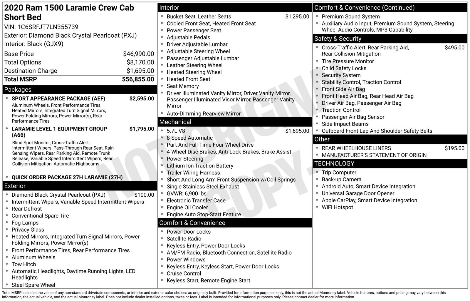 Used 2020 RAM 1500 Laramie w/ Sport Appearance Package image 4